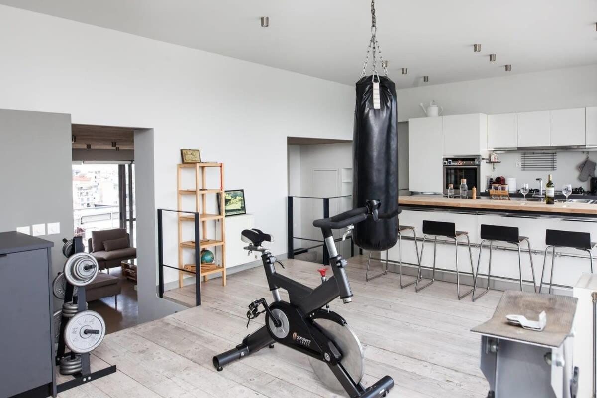Penthouse With 360 View Of Athens And Private Gym Apartment Exterior foto