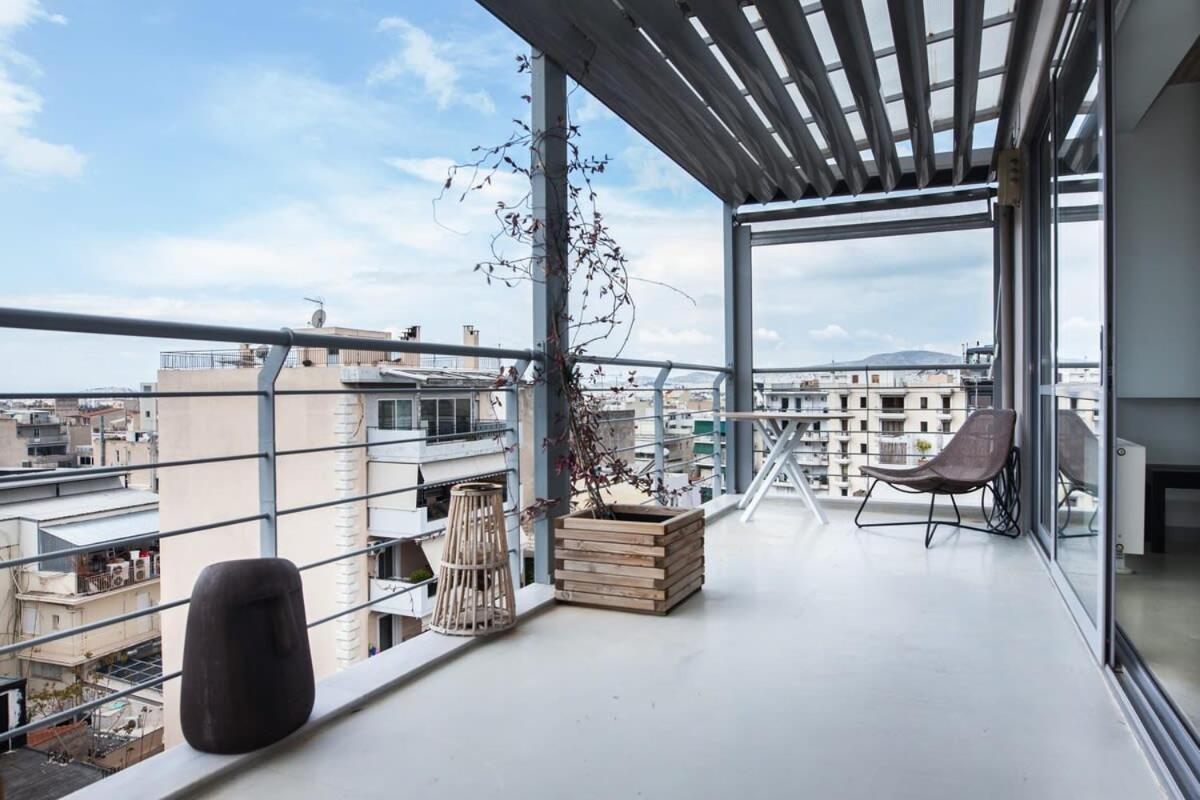 Penthouse With 360 View Of Athens And Private Gym Apartment Exterior foto