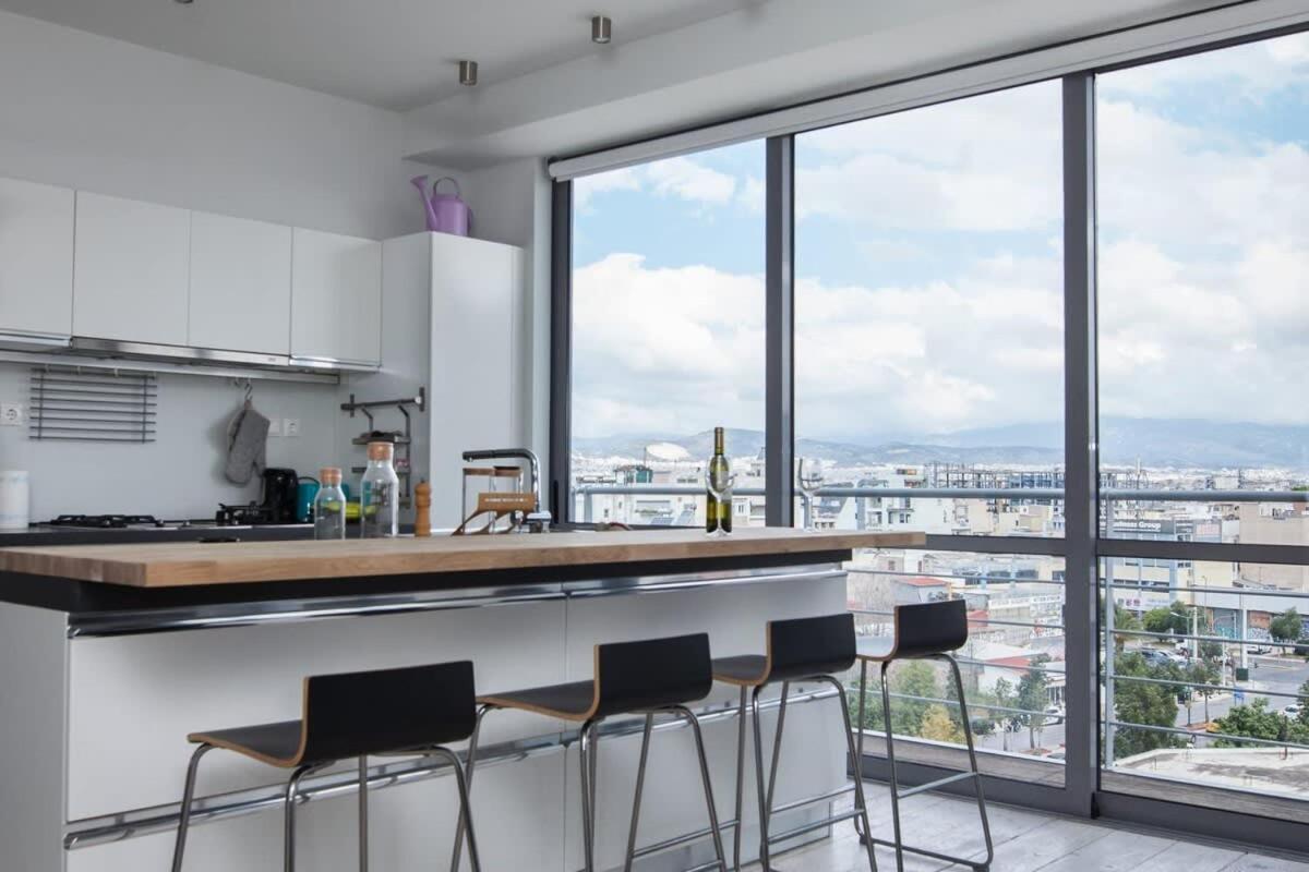 Penthouse With 360 View Of Athens And Private Gym Apartment Exterior foto