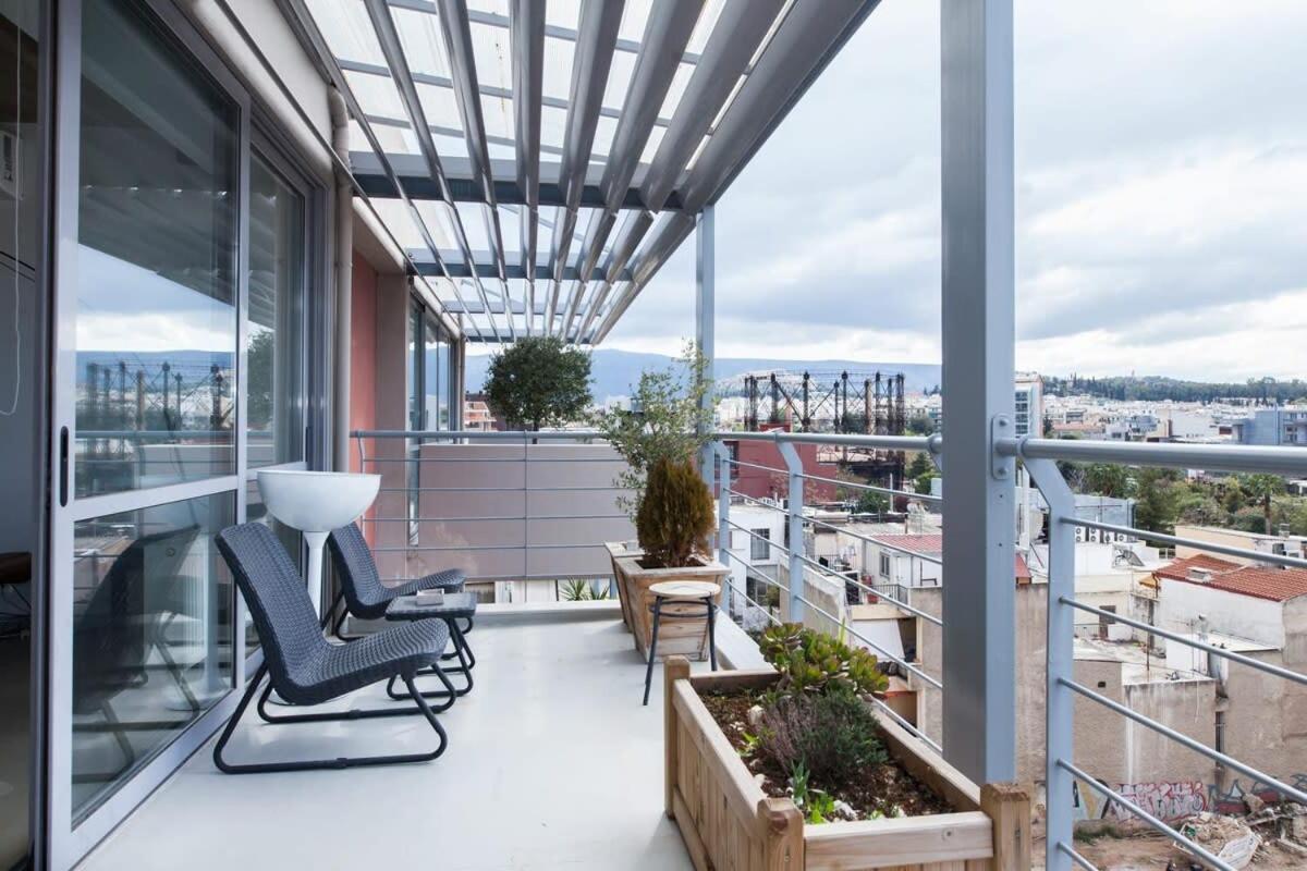 Penthouse With 360 View Of Athens And Private Gym Apartment Exterior foto