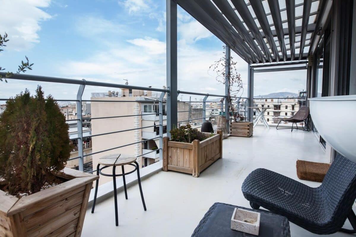 Penthouse With 360 View Of Athens And Private Gym Apartment Exterior foto